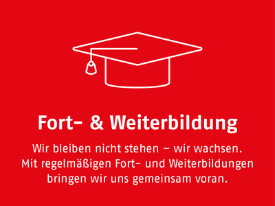 Wir bleiben nicht stehen – wir wachsen.  Mit regelmäßigen Fort- und Weiterbildungen  bringen wir uns gemeinsam voran.